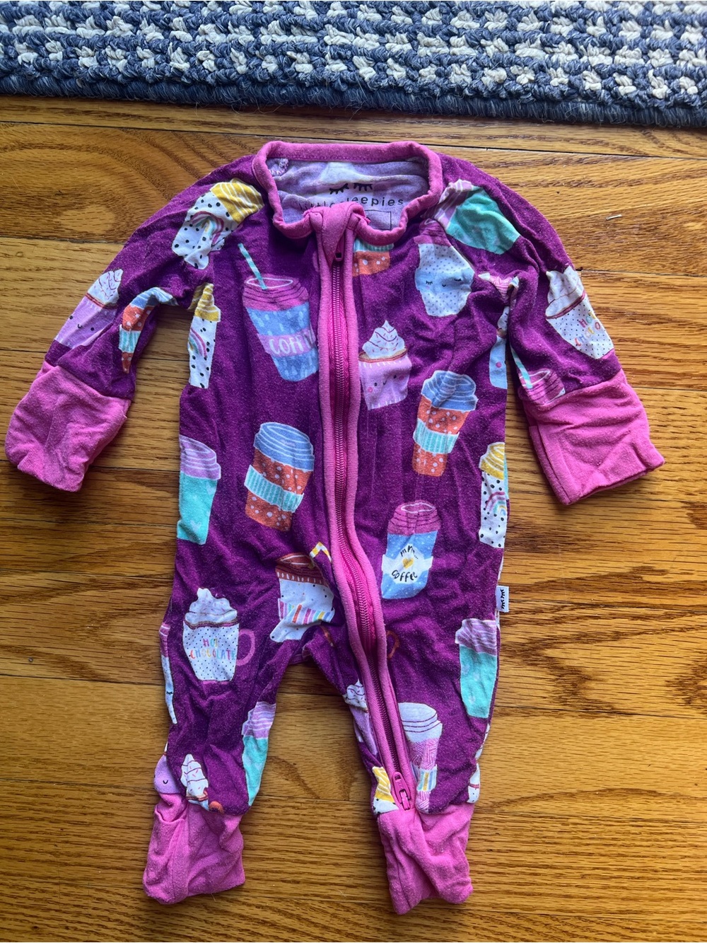 Little Sleepies Latte Preemie Zippy